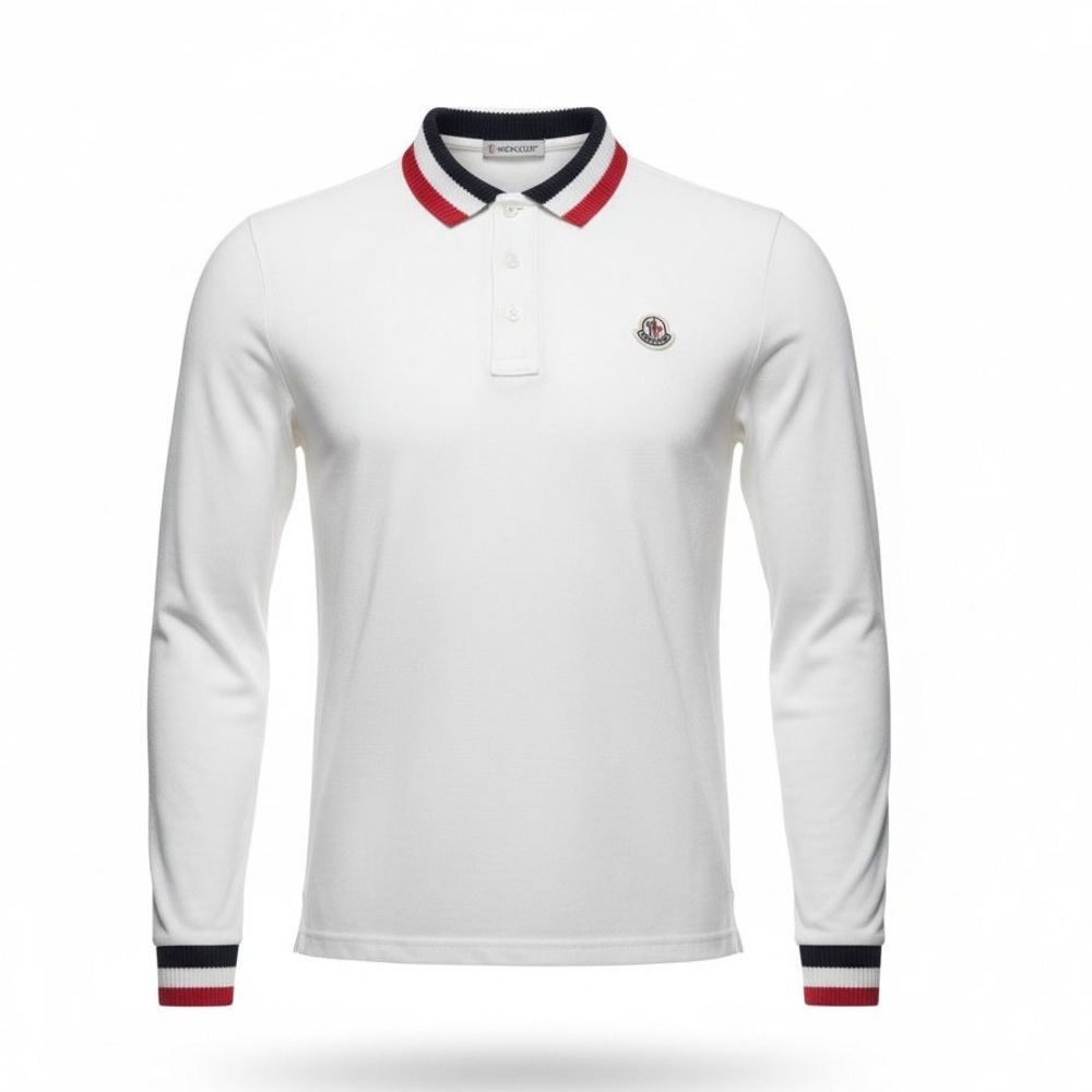 Moncler White Fabric Tag with QR Code